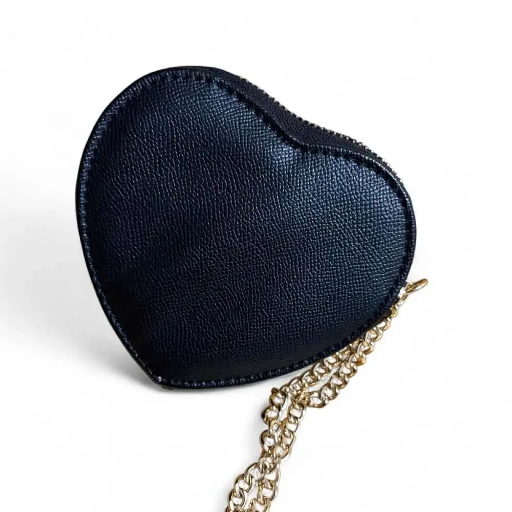 Juicy Couture Black Heart Patch Wristlet Pouch